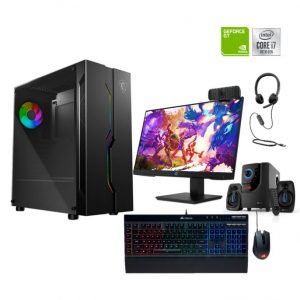 Computadora Intel Core i7 10th gen, memoria de 16GB DDR4, 2TB SATA, SSD 480 GB, monitor de 24”, teclado y mouse.
