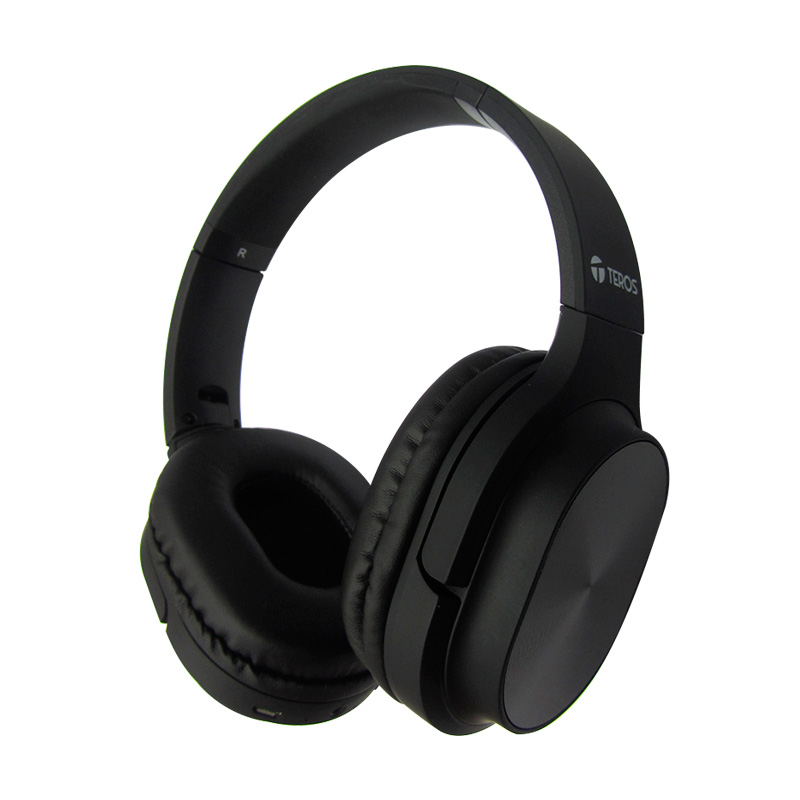 Auriculares Inalámbricos Teros TE-8080, Bluetooth, controles integrados, 3.5 mm, Negro.