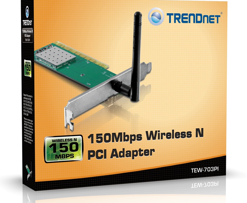 Tarjeta PCI Inalambrica marca TRENDNET TEW-703PI